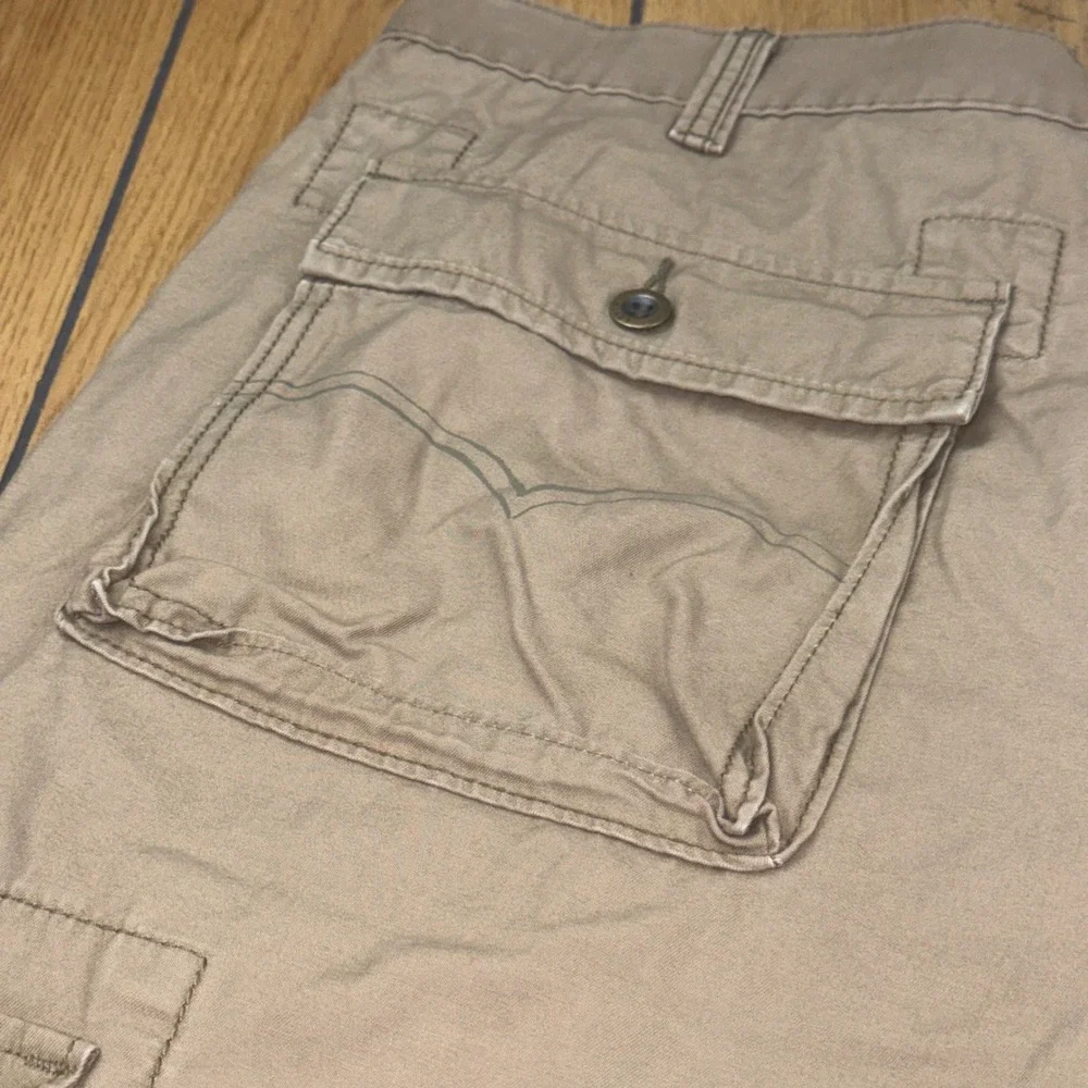 Levis Mens Cargo Shorts Size 42 Extra Long Green Utility Relaxed Fit Cotton